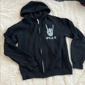 Black Zip Up Hoodie